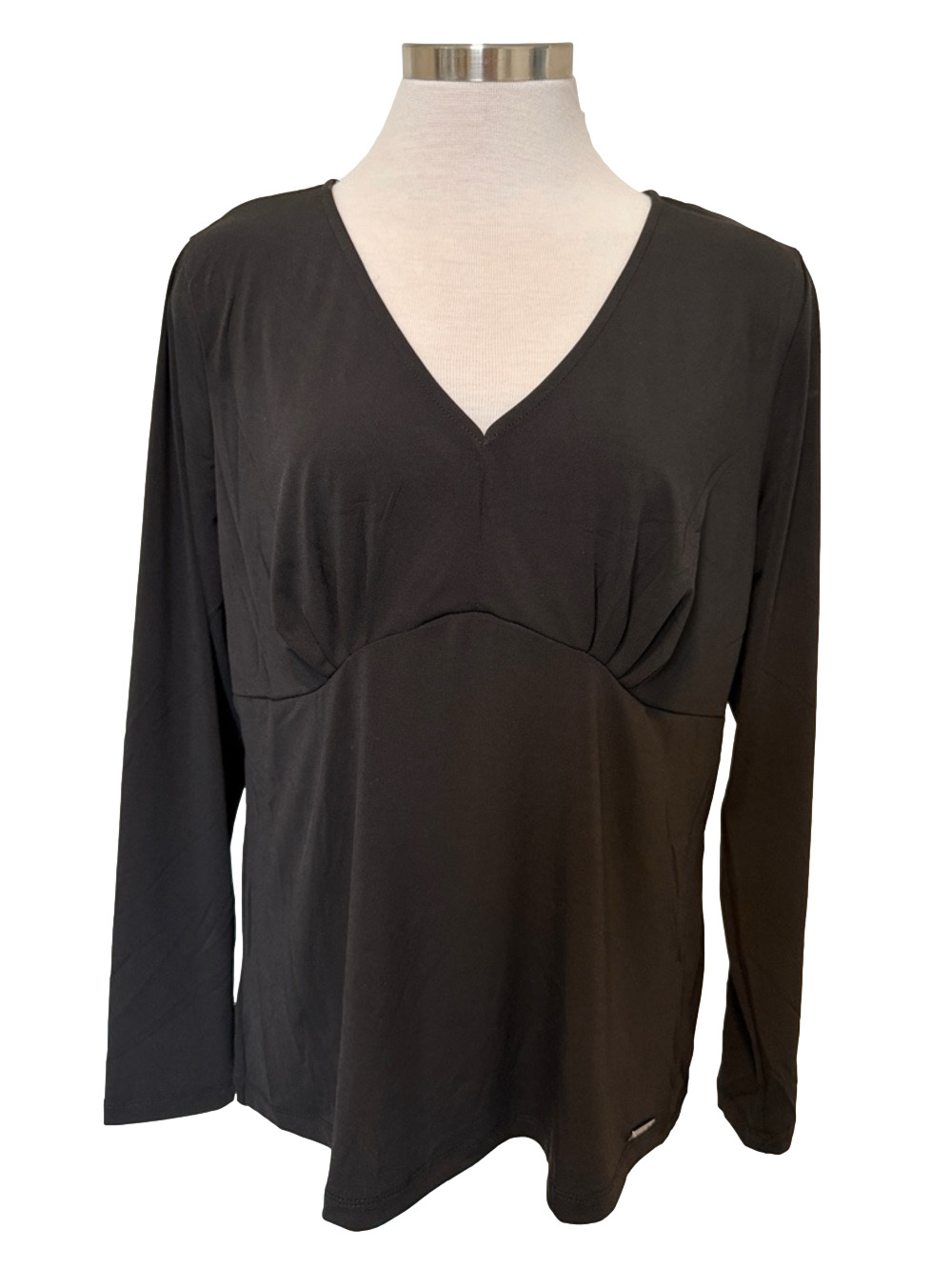 Badgley Mischka black knit top sz L